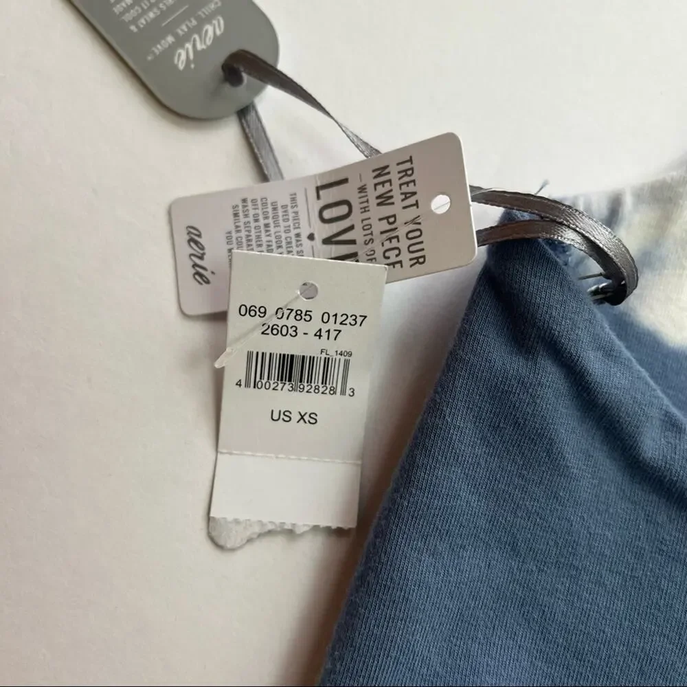 AERIE Longline High Neck Sports Bra Tie Dye - Picture 4 of 5